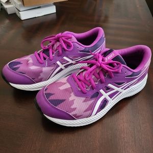 Asics Running Shoes Athletic Sneakers Womens 7 Purple White